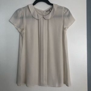 3/$30 | Short sleeve sheer blouse off-white